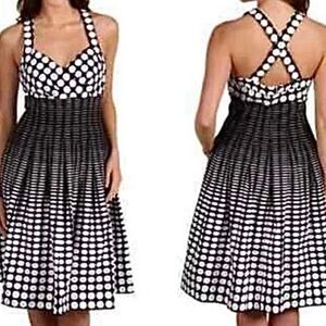 Calvin Klein Black‎ & White Polka Dotted Sundress 8